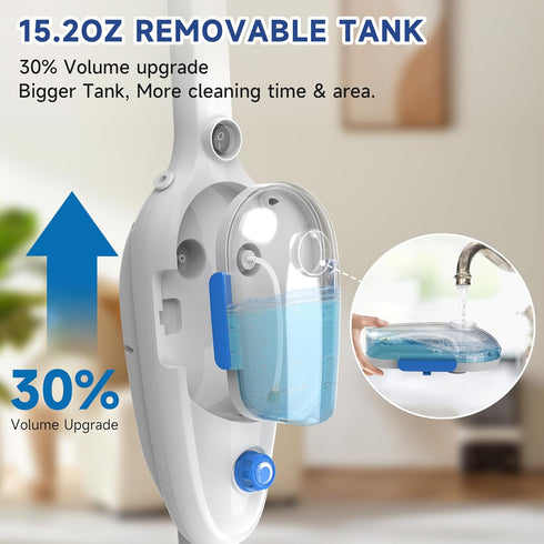 Removable Water Tank 15.2oz 450ml for Neugo NE033 NE033M Series Steam Mop Handheld Steamer Cleaner for Whole Home Cleaning Use...