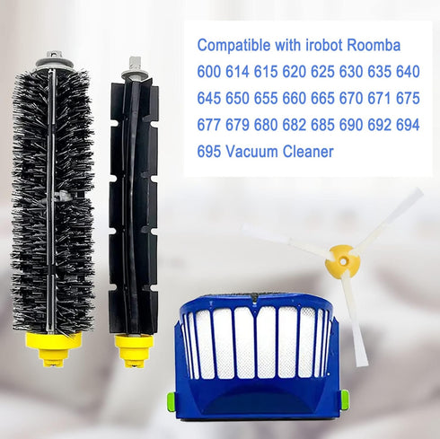 Replacement Parts for iRobot Roomba 600 Series 675 692 694 690 680 660 651 650 614 610 500 Series 595 585 564 552 Vacuum Robotic,8 Side Brush, 2 M...