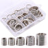 Swpeet 60 Pcs Assorted Multi-Purpose Metal Keychain Rings Split Keyrings Flat O Ring for Home Car Keys Attachments Keys Pendants - 20mm, 25mm, 30m...