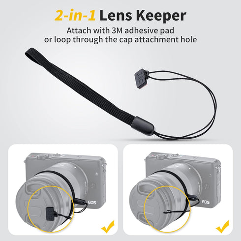 49mm Center Snap-on Lens Cap JJC Camera Front Lens Cover for Canon Nikon Fujifilm Sony Olympus Panasonic any Lens with 49mm Filter Thread Replaces...