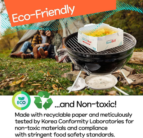 KN FLAX Paper Ramen Cooker, Boiling Portable Paper Camping pot for 2 person - Perfect for camping, fishing, hiking, office, or home (12 packs with...