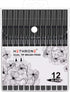 Hethrone Black Markers for Drawing - Brush Pens with Felt Tips for Artists - Calligraphy Pens, 12 Pack...