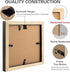 Golden State Art, 6x6 Square Picture Frame - Solid Wood with Real Glass - Display Picture 4x4 with Mat or 6x6 without Mat - Black Photo Frame for ...