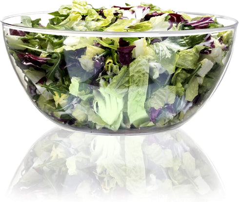 Youngever 4 Pack 115OZ Large Clear Plastic Mixing and Serving Bowls, Popcorn Bowls, Salad Bowls, Chip and Dip Serving Bowls...