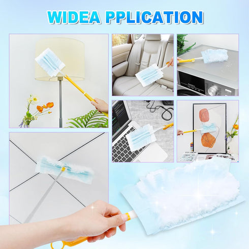 Duster Refill Compatible with Swiffer Hand Duster, Unscented Disposable Heavy Duty Duster Refills, Dusters Refills for Cleaning, Blinds & Ceiling ...