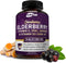 NutriFlair Sambucus Elderberry, 120 Veggie Capsules - 5 in 1 Immune Support and Antioxidant Supplement with Vitamin C, Vitamin D3 5000 IU, Zinc, G...