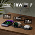 3 in 1 Charging Station for Apple Multiple Devices, Foldable Travel Wireless Charger 18W for iPhone 15 14 13 Pro Max Plus &Apple Watch Series/Airp...