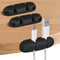 Cable Clips 3PCS Cord Wire Organizer Cable Management Holders 4 Hole Silicone Cable Harness USB Charging Accessory Cable Holder for Office and Hom...