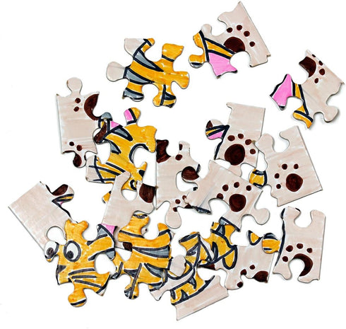 Hygloss Blank Puzzle for Decorating – for DIY Invite, Party Favors, Art Activity – 4 x 5.5 Inches, 16 Pieces - 8 White Jigsaw Puzzles with Envelop...