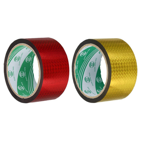 uxcell Washi Prism Tape Set 2 Inch x 55 Yards Holographic Metalized Reflective Tape for Holiday Packaging and Decoration, DIY and Art craft (2 Rol...