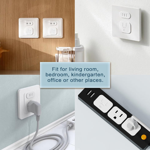 20Pcs Outlet Covers Baby Proofing Adhesive Baby Safety Plug Covers for Electrical Outlets Sliding-Lock Child Proof Outlet Cover Wall Socket Covers...