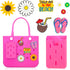 Silicone Phone Holder Compatible with Bogg Bag,Universal Soft Silicone Charm Insert Accessories Set for Bogg Beach Bags, for Most iPhone and Andro...