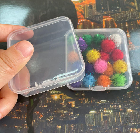 40 Pack 4.5 cm Small Plastic Containers with Lids,Clear Plastic Beads Storage Containers Box for Small Items and Craft Projects...