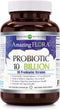 Amazing Flora Probiotic 10 Best Probiotics Strains, Veggie Capsules -Including Acidophilus, plantarum, rhamnosus etc * Supports Digestive & Immune...