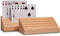 Standard Size Solid Beech Playing Card Holder-2 Piece Set-Card Storage...