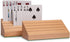 Standard Size Solid Beech Playing Card Holder-2 Piece Set-Card Storage...