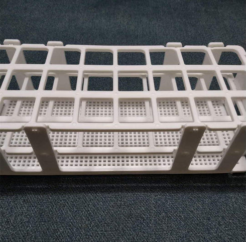 3 Packs Plastic Test Tube Rack, 24 Holes Lab Test Tube Rack Holder for 25mm Test Tubes, White, Detachable (24 Holes)...