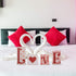 Jetec Valentine's Day Love Wooden Block Signs Freestanding Love Tabletop Decorations Wood Heart Table Decor for Valentines Wedding Home Party Shel...