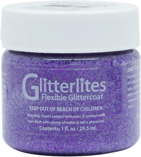 Angelus Flexible Glittercoat Glitter Paint, Princess Purple...