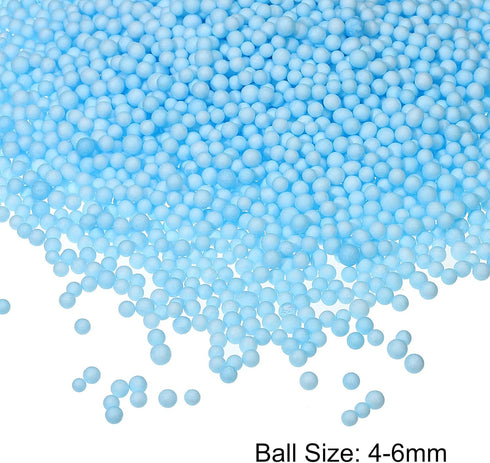 MECCANIXITY Foam Beads Foam Balls 4-6mm for Wedding and Party Decorations, Tiny Packing Balls, Arts DIY Crafts Supplies (Blue,1 Pack Approx 2500pc...