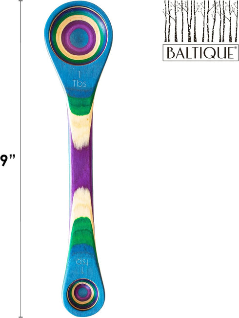 Totally Bamboo Baltique Mumbai Collection 2-in-1 Wooden Measuring Spoon with Tablespoon and Teaspoon Measurements...