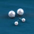 Vintage Pearl Ear Jacket Earrings Large Pearl Earrings Silver Front Back Earrings Double Side Pearl Stud Earrings Jewelry for Women and Girls...