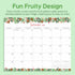 S&O Fruity Magnetic Fridge Calendar from January 2024-June 2025 - Tear-Off Refrigerator Calendar to Track Events & Appointments - 18 Month Magneti...