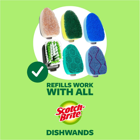 Scotch-Brite Non-Scratch Dishwand Kit, Includes 1 Wand & 7 Refill Pads, Keep Hands Out of the Mess...