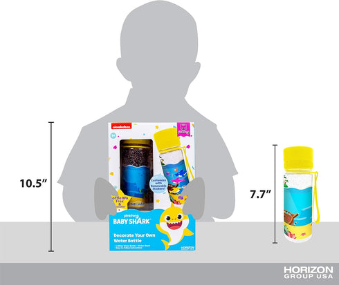 Horizon Group USA Baby Shark Create Your Own Water Bottle, Color Your Own Water Bottle, Great For Travel & Road Trips, Sports & School, Creative G...