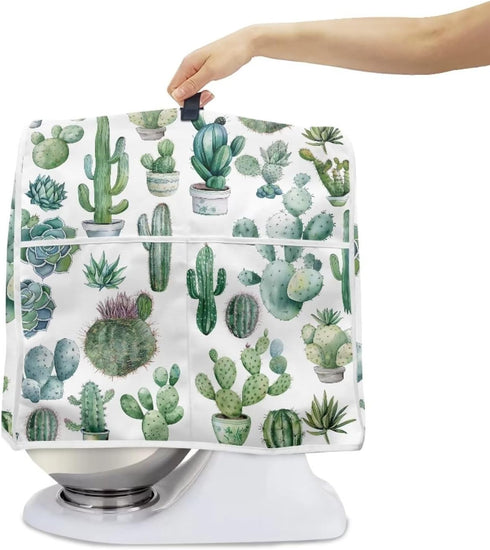 Cactus Stand Mixer Cover for Kitchen Aid Mixers Accessories, Mixer Cover for Stand Mixer with Pockets, Suitable for Kitchen Mixer Cover...