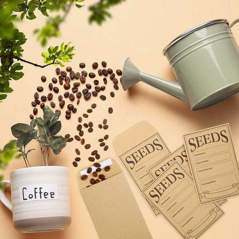 100 Pcs Seed Envelopes Resealable Seed Envelope Seed Packets 3.15 x 4.72 Inch Seed Saving Envelopes with Secure Tiny Envelopes, Seal Envelopes for...