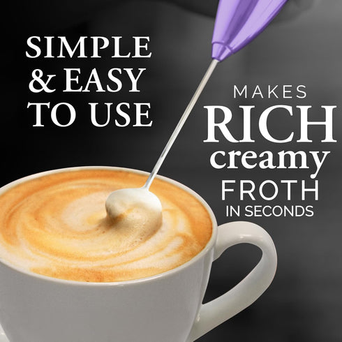 Zulay Executive Series Ultra Premium Gift Milk Frother For Coffee with Deluxe, Radiant Finish - Coffee Frother Handheld Foam Maker - Electric Milk...