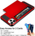 Vofolen Case for iPhone 11 Pro Max Case Wallet Credit Card Holder Slot Sliding Door Hidden Pocket Dual Layer Hybrid Bumper Armor Protective Hard S...