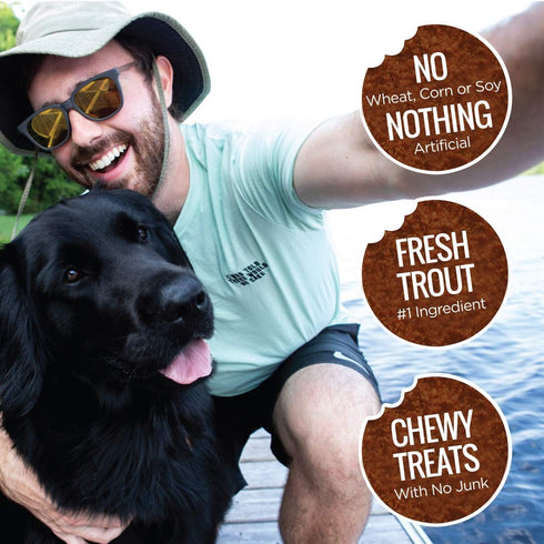 All Natural Dog Treats - Trout & Apple - Training Treats for Dogs & Puppies with Allergies or Sensitive Stomachs - Soft Dog Treats, Grain Free, Ch...