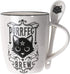 SUMMIT COLLECTION Alchemy Gothic Purrfect Brew Black Cats 11 fl oz Mug and Spoon Set Bone China...