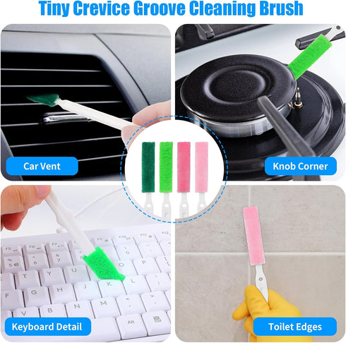 9Pcs Small Cleaning Brushes Crack and Crevice Cleaner Durable Household Cleaning Brushes for Tight Spaces Crevice Cleaning Brush Tools for Humidif...