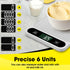Food Scale White, 22lb/10kg Digital Kitchen Scale Grams and oz for Baking Cooking and Weight Loss, 1g/0.04oz Precise Graduation, Easy Clean Stainl...