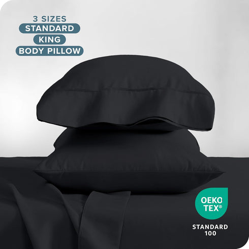 Bare Home Premium 1800 Ultra-Soft Microfiber Pillowcase Set - Double Brushed - Hypoallergenic - Wrinkle Resistant (Standard Pillowcase Set of 2, B...
