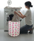 19.7 Laundry Hamper Toys Box Storage Bins Canvas Waterproof Collapsible Clothes Organizer Basket with Handle Freestanding Large Cute Light Weight ...
