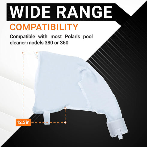 Ultra Durable 9-100-1021 Pool Cleaner All Purpose Zippered Bags by BlueStars - Compatible with Polaris 360/380 Pool Cleaner - Pack of 3...