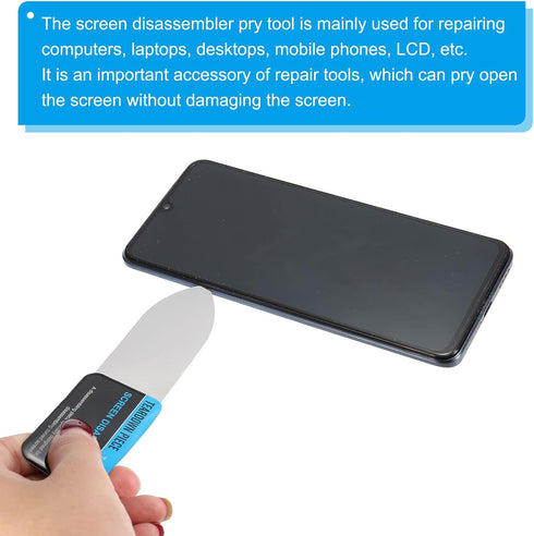 PATIKIL Flat Curved Spudger Pry Blade Professional Stainless Steel Metal 0.1mm Ultra Thin Pry Opening Tool for Mobile Phone Repair 3pcs...