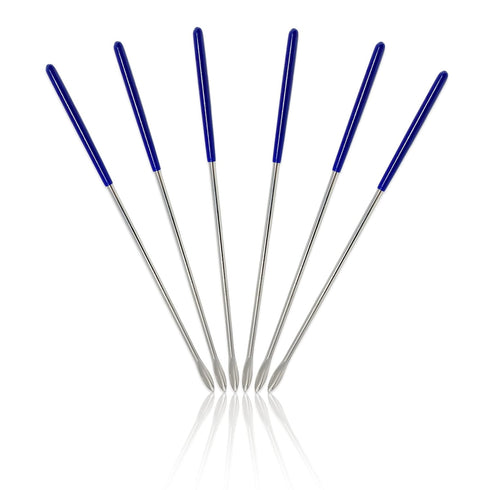Micro Lab Spoon/Scoop Spatula with Stainless Steel Blade Vinyl Handle - 9 in (6PK)...