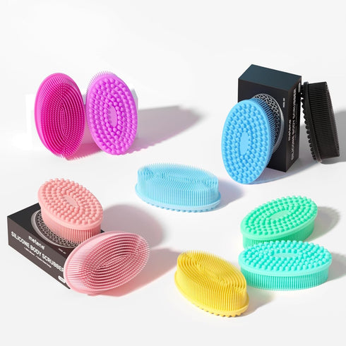 Metene Silicone Body Scrubber, Exfoliating Body Scrubber for Use in Shower,Lathers Well, Long Lasting, Soft Body Scrubber for Shower and Bath Skin...