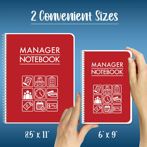 BookFactory Manager Notebook/Manager’s Log Book/Planner/Management Logbook - Wire-O, 100 Pages, 8.5”x11” (LOG-100-7CW-PP(ManagerNotebook)-BX)...