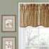 Waverly Traditions Stripe Ensemble Rod Pocket Cafe Tier and Valance Set for Windows in Kitchen or Bathroom, Double Panel, 52" x 36", Antique...