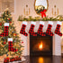 DERAYEE 6 Pack Christmas Stockings Bulk, 18 Inch Large Red Black Buffalo Plaid Fireplace Hanging Stockings for Family Holiday Xmas Party Decoratio...