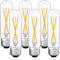 Dimmable T10 LED Bulbs,2700K Warm White, 2W Tubular Light Bulb, Edison LED Bulb 25 Watt Equivalent,E26 Medium Base 200LM, Clear Glass Cover,6 Pack...