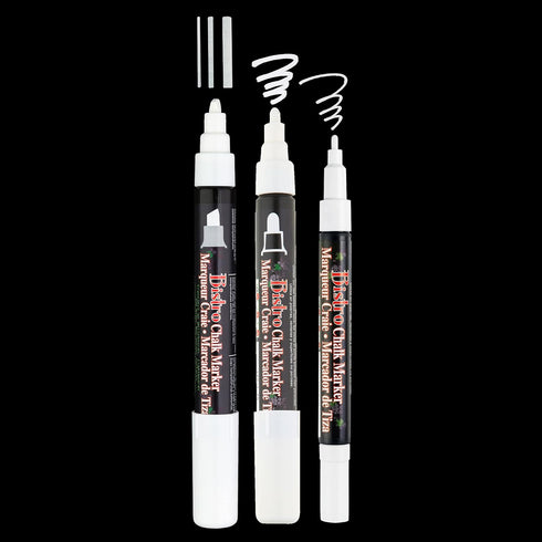 UCHIDA 48023-3A Bistro Chalk Marker, 3 Tip Sizes, White...