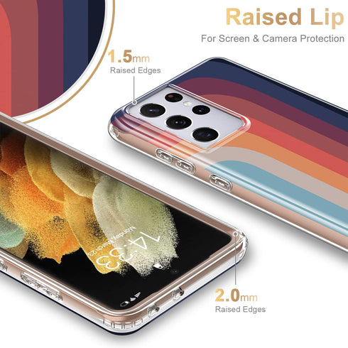 Esdot for Samsung Galaxy S21 Ultra Case,Military Grade Passing 21ft Drop Test,Rugged Cover with Fashionable Designs for Women Girls,Protective Pho...