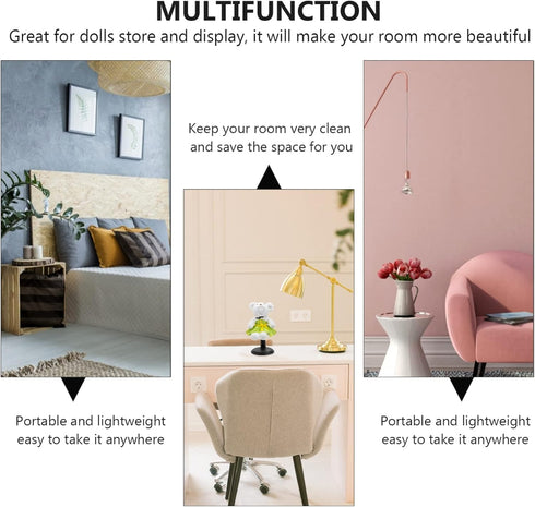 Kisangel 4pcs Doll Stand 15CM Doll Display Holder Aaction Figures Stands Plastic Model Support Frame for Home Store Market...